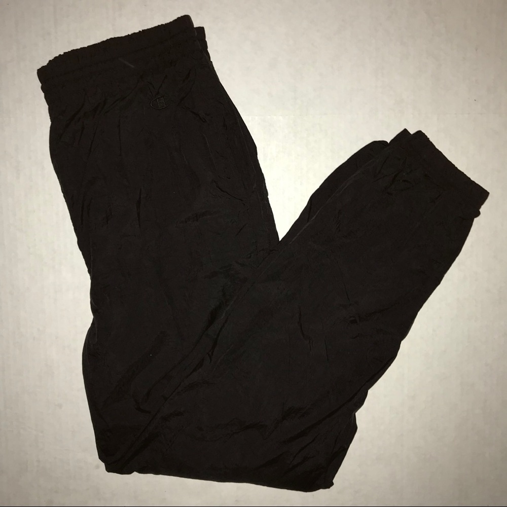 Black Champion Nylon Track Pants Size Medium